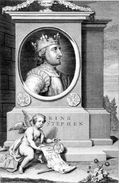 Stephan (ca. 1097-1154) König von England, graviert vom Künstler von George Vertue
