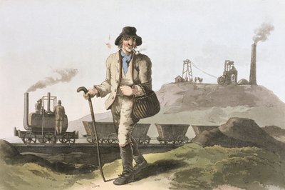 Blenkinsop-Lokomotive am Middleton-Kohlenbergwerk bei Leeds, aus 