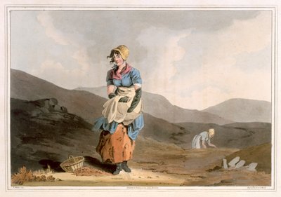 Das Cranberry-Mädchen, graviert von Robert Havell dem Älteren, veröffentlicht 1814 von Robinson und Son, Leeds von George Walker