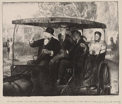 Sonntag, Kirchgang: Erinnerungen an einen Sonntagmorgen in Columbus, Ohio, 1897 von George Wesley Bellows