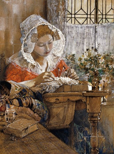 Die flämische Spitzenmacherin von George Wharton Edwards