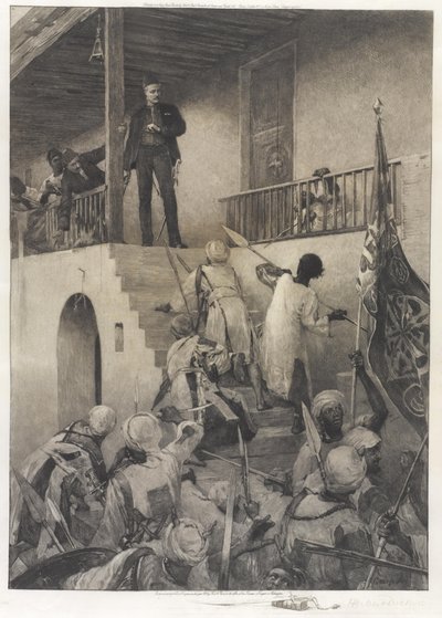 Der Tod von General Gordon durch die Anhänger des Mahdi am 26. Januar 1885 von George William Joy