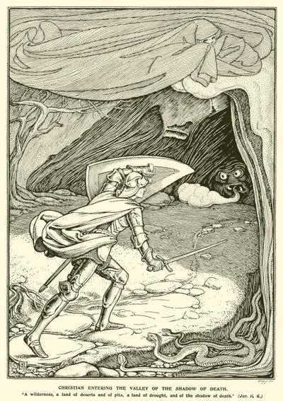 Christus betritt das Tal des Todesschattens von George Woolliscroft Rhead