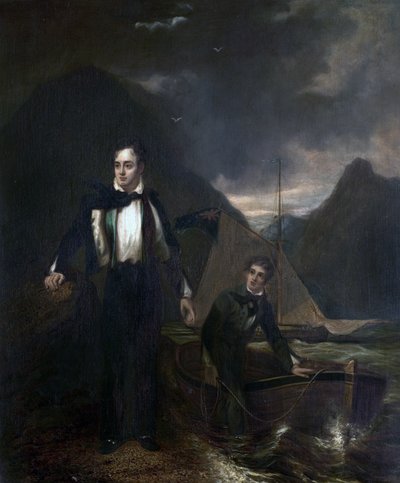 6. Lord Byron und sein Diener Robert Rushton von George after Sanders