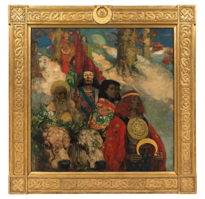 Die Druiden - Das Mistelbringen von George and Hornel Edward A. (1864 1933) Henry