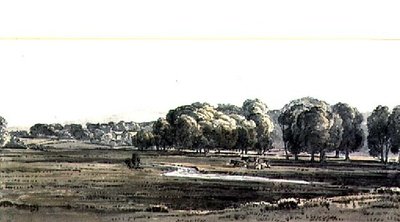 Landschaft mit Wiese und Bach von George the Younger Barret