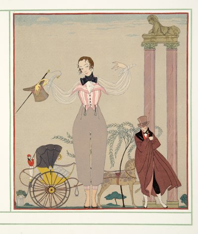 Mademoiselle de Maupin, aus Personages de Comedie, veröffentlicht 1922 von Georges Barbier