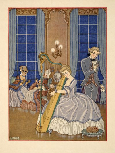 Valmont verführt sein Opfer, Illustration aus 