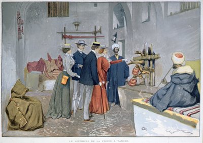 Eingangshalle des Gefängnisses in Tanger, ca. 1900 von Georges Bertin Scott