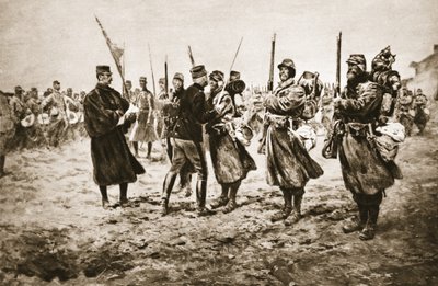 Ehrung der Tapferen an der Front: Ein französischer General verleiht die Militärmedaille, aus 