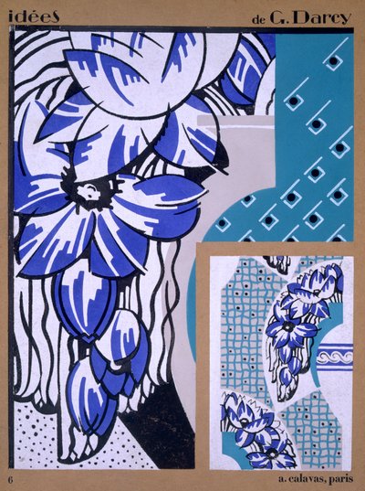 Tapetendesign, aus Idees, veröffentlicht von A. Calavas, Paris, ca. 1925 von Georges Darcy