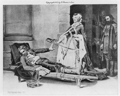 Tadeusz Kosciuszko lehnt das von Katharina II. angebotene Schwert ab, 1883 von Georges Louis Poilleux Saint Ange