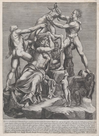 Speculum Romanae Magnificentiae: Das Schicksal der Dirce, 1579 von Georges Reverdy