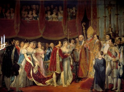 Religiöse Hochzeit von Napoleon I. (1769-1821) mit Erzherzogin Marie Louise von Habsburg-Lothringen (1791-1847), 2.04.1810 im Salon Carré des Louvre von Georges Rouget