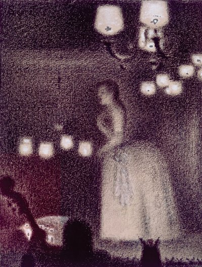 Beim Eden-Konzert, 1886-7 von Georges Seurat