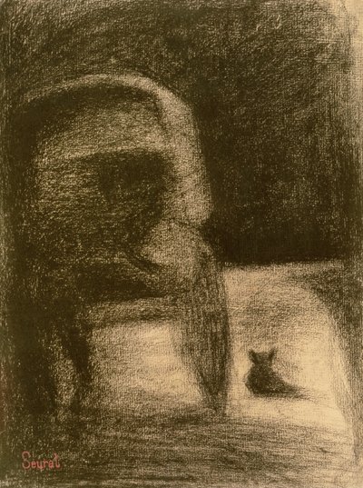 Kutsche und Hund, ca. 1882-84 von Georges Seurat