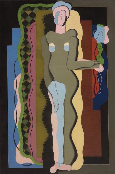 Akt mit Blume; Nu a la fleur, 1928 von Georges Valmier