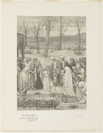 Pastorales Leben der Heiligen Geneviève (Mittelteil) von Georges William Thornley