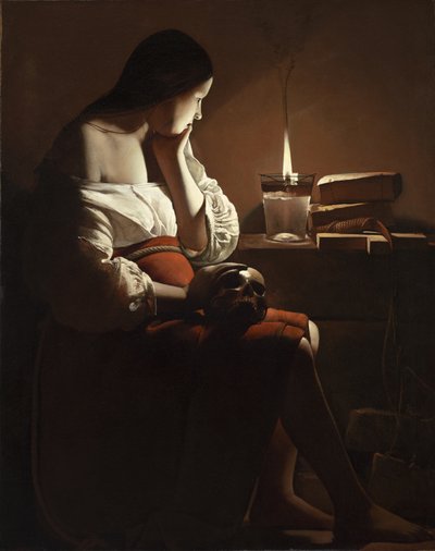 Die Magdalena mit der rauchenden Flamme von Georges de La Tour