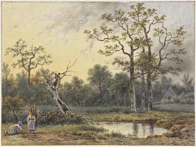 Landschaft mit zwei Sammlerinnen von Georgius Jacobus Johannes van Os