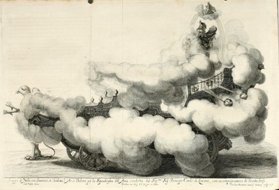 Sieg-Streit des Lufts und Wassers. Freuden-Fest zu Pferd - Der Wagen (1667) von Gerard Bouttats