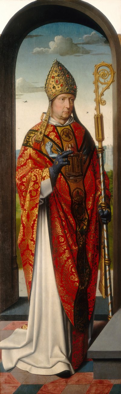 Der Heilige Anna Altar: Heiliger Nikolaus (linkes Panel) von Gerard David