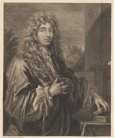 Porträt von Christiaan Huygens von Gérard Edelinck