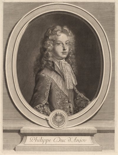 Philippe, Herzog von Anjou von Gerard Edelinck after François de Troy