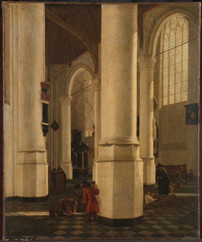 Innenansicht der Oude Kerk in Delft mit dem Grab von Vizeadmiral Pieter Pietersz Heijn von Gerard Houckgeest (attributed to)