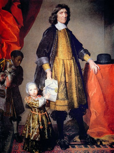 Porträt von Cecilius Calvert, 2. Lord Baltimore von Maryland, mit seinem Enkel und Hausjungen von Gerard Soest