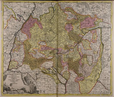 Circulus Suevicus, umfassend alle unterteilten Zustände, aus denen er besteht von Gerard Valck