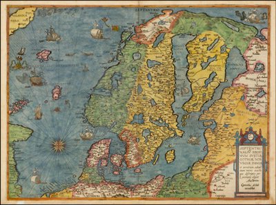 Karte von Nordeuropa, 1593 von Gerard de Jode