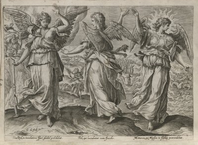Die Engel Taedkiel, Piel und Mittaron von Gerard de Jode