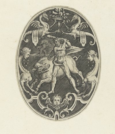 Herkules fängt den erymanthischen Eber von Gerard de Jode