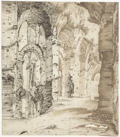 Ruinen der Palastunterbauten von Septimius Severus, Rom von Gerard ter Borch