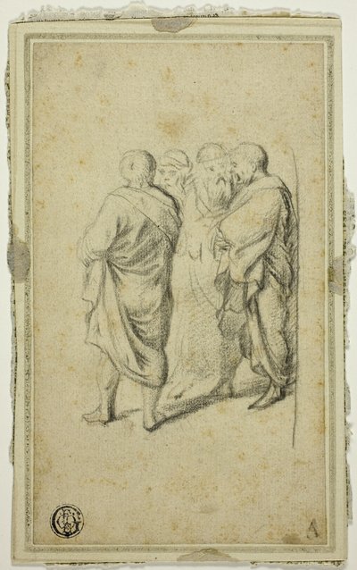 Gruppe von vier Männern in Togen von Gerard ter Borch