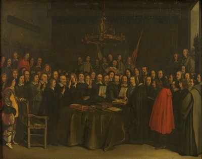 Ratifizierung des Friedens von Münster von Gerard ter Borch or Terborch