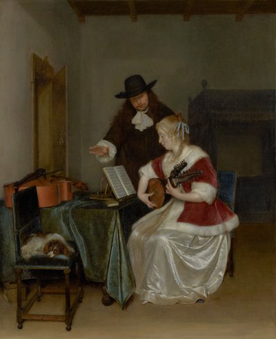 Die Musikstunde, um 1668 von Gerard ter Borch or Terborch