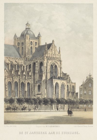 Die Sint Janskerk in Den Bosch von Gerardus Johannes Bos