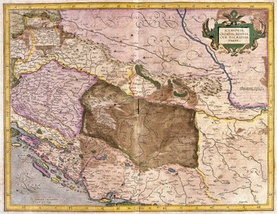 Sklavonien, Kroatien, Bosnien und Dalmatien (Gravur) von Gerardus Mercator