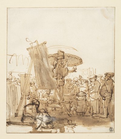 Quacksalber, der eine Menge anspricht, ca. 1637 von Gerbrandt van den Eeckhout