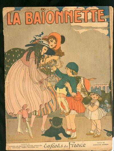 Cover von „La Baionnette“, Satirisch in Farben von Gerda Marie Frederike Wegener
