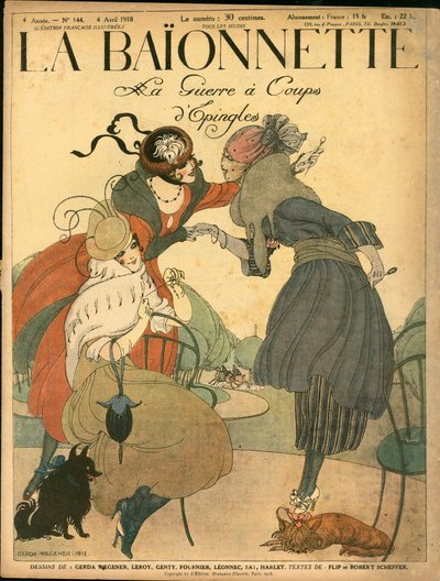 Cover von „La Baionnette“, Satirisch in Farben von Gerda Marie Frederike Wegener