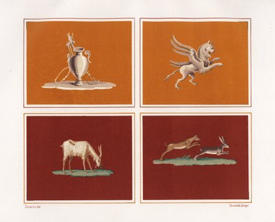 Dekorative Figuren aus dem Haus der Epigramme, Regio V, Insula 1 von Geremia Discanno