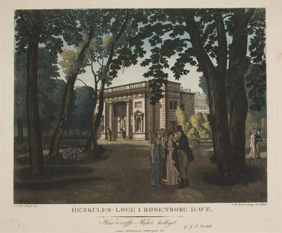 Die Herkules-Lodge im Rosenborg-Garten von Gerhard Ludvig Lahde