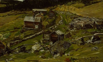 Bauernhof in Valdres von Gerhard Munthe