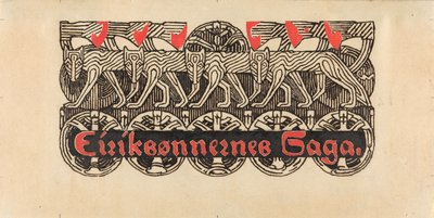 Für Snorre Sturlason, Königssagas, Kristiania 1899 von Gerhard Munthe