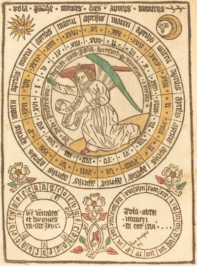 Ein Osterkalender ab dem Jahr 1466 von German 15th Century