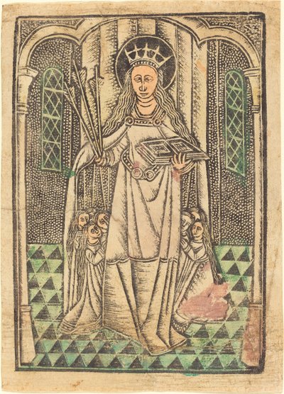 Heilige Ursula als Beschützerin von German 15th Century or Master of the Protective Saints of Cologne