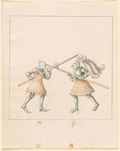 Freydal, Das Buch der Turniere und Turniere von Kaiser Maximilian I.: Kämpfe zu Fuß (Turniere)(Band III): Platte 149 von German 16th Century